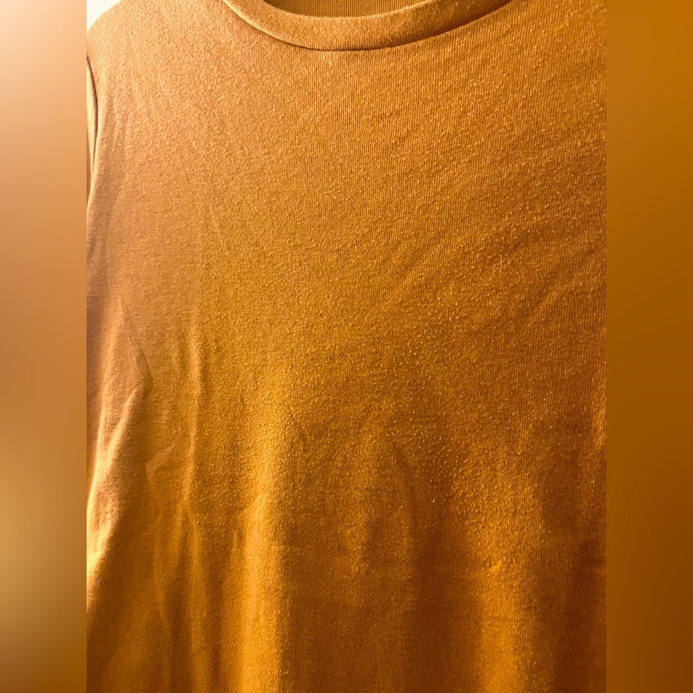 Bundle of Brown Plaid Jumper Dress and Mustard Tee - Picture 10 of 11